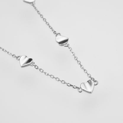 Collana lunga cuore argento 925