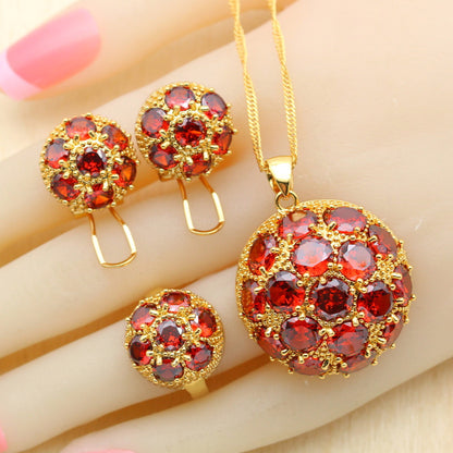 Set 4 gioielli zircone