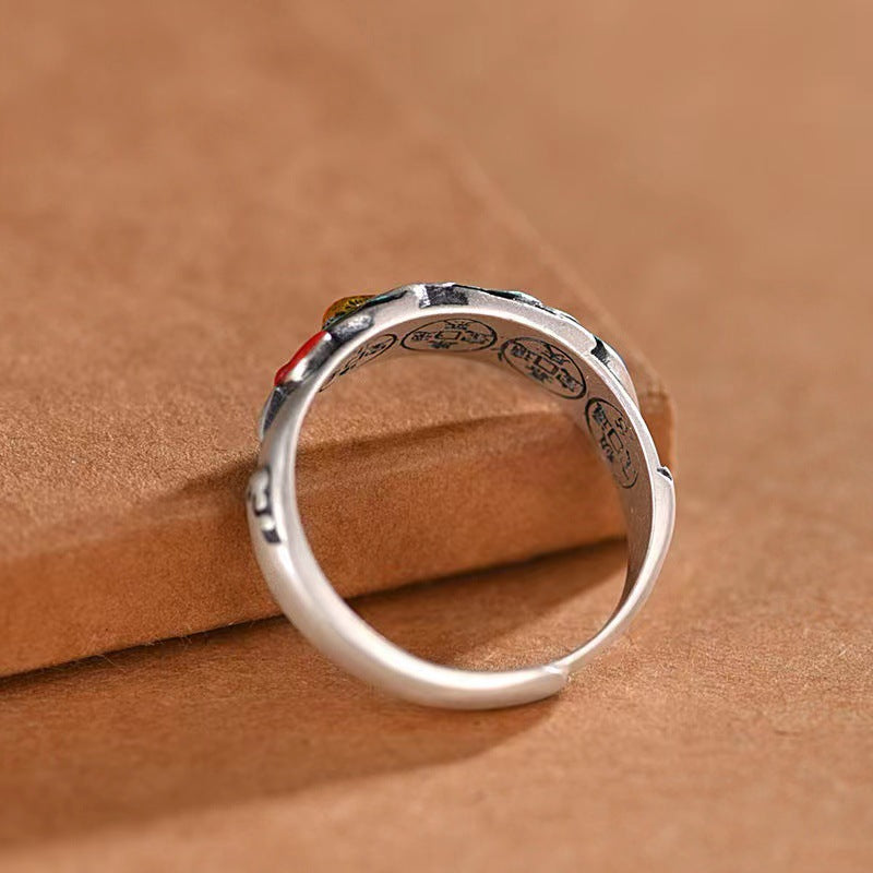Anello monete smaltato