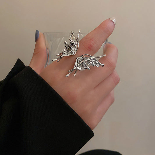 Anello farfalla in metallo