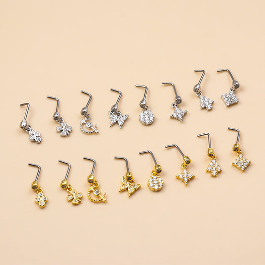 Piercing Farfalla Zircone