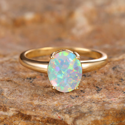 Anello opale uovo