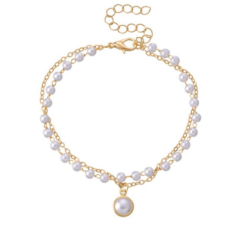 Collana doppia perla stratificata