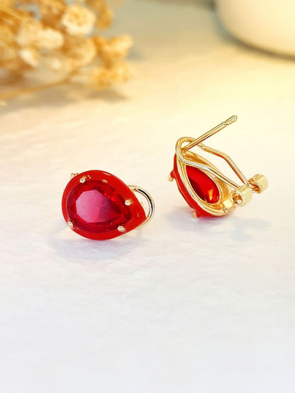Clip orecchio goccia con zirconi