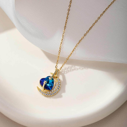 Collana stella luna titanio