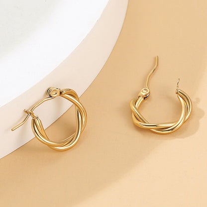 Orecchini twist placcati oro