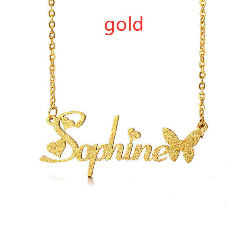 Collana charm farfalla satinata