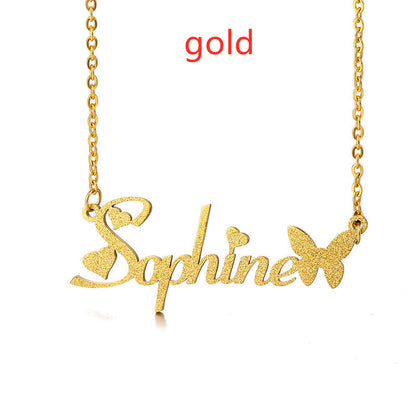 Collana charm farfalla satinata