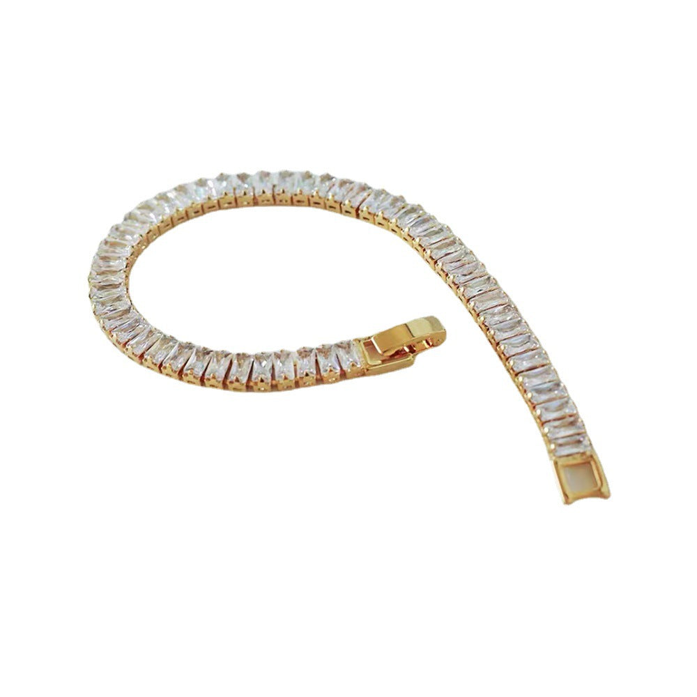 Bracciale con perle barocche cristallo e zircone