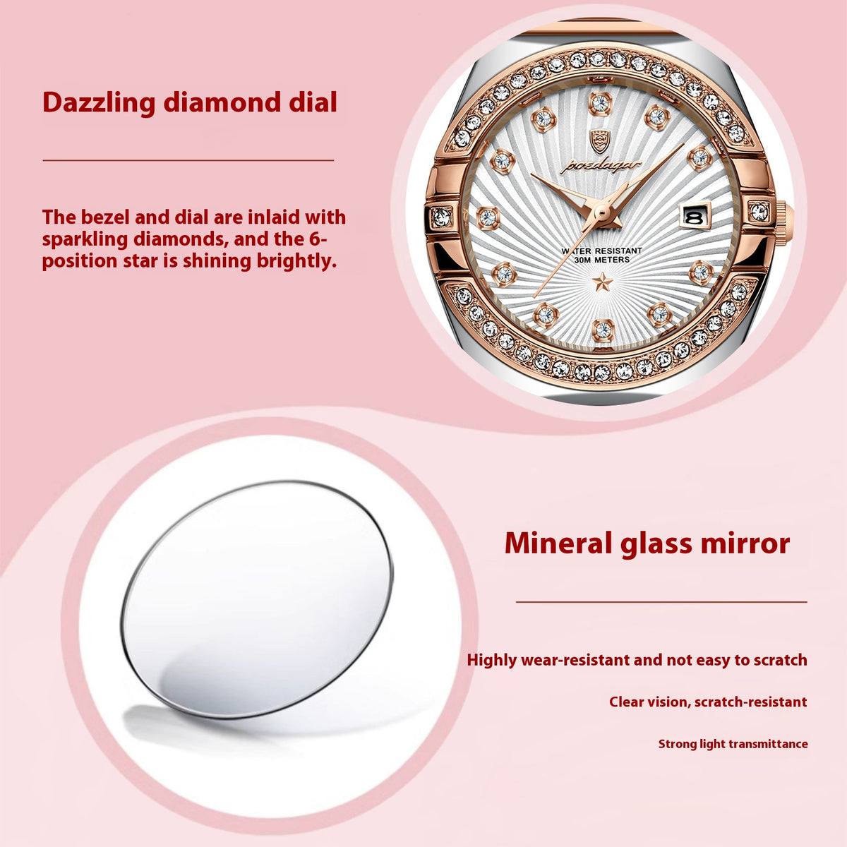 Orologio donna impermeabile Luminoso Ultra-sottile