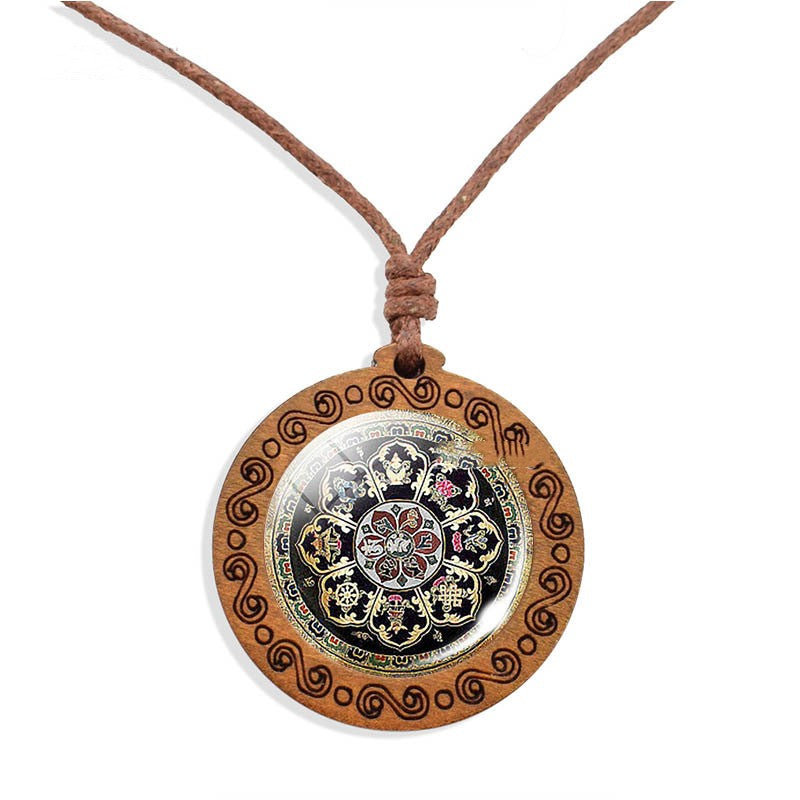 Collana Mandala Legno