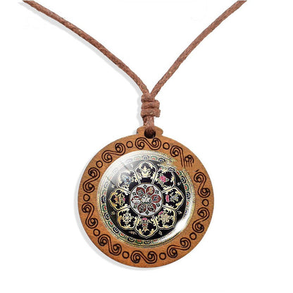 Collana Mandala Legno