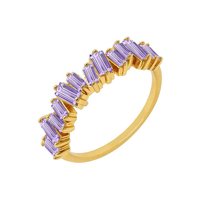 Anello rame con zirconi colorati