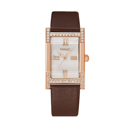 Orologio da donna quadrato retrò stile britannico