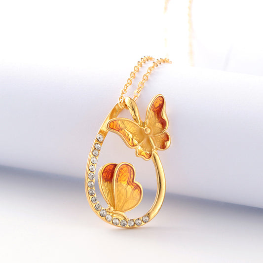 Collana farfalla dipinta