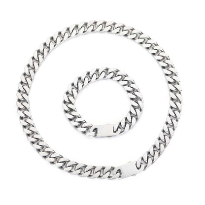 Collana catena cubana quattro lati