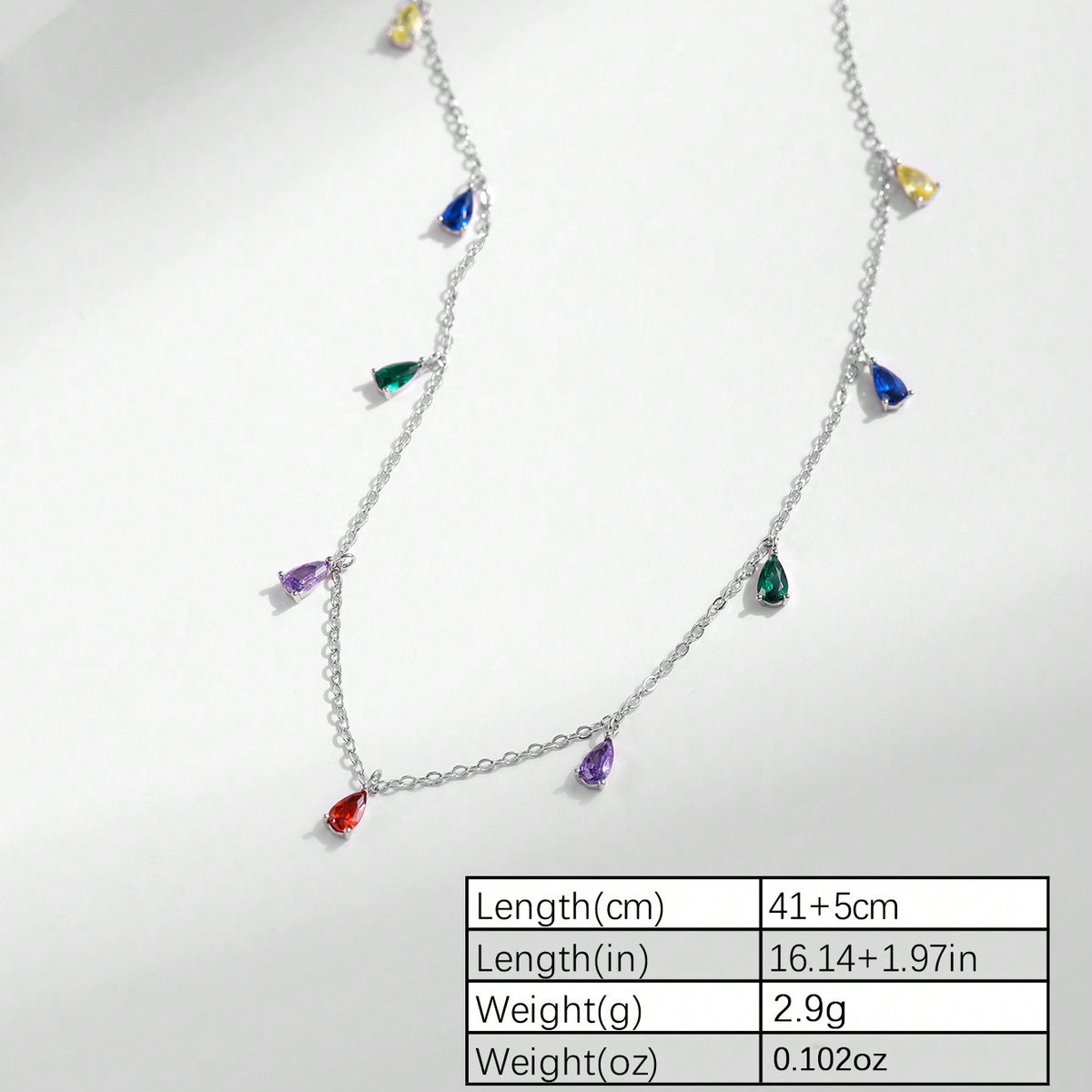 Collana gocce colorate