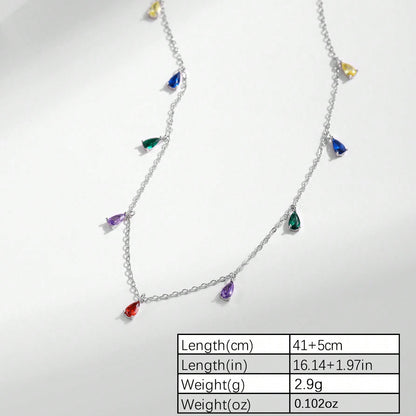 Collana gocce colorate