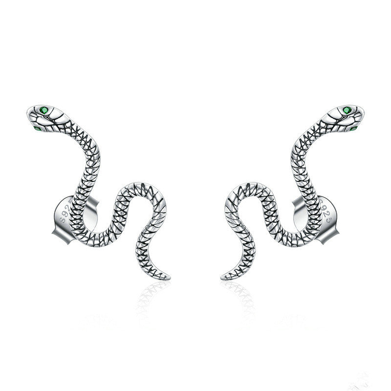 Orecchini serpente in argento