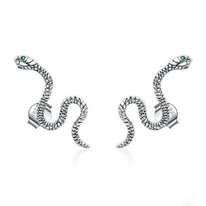 Orecchini serpente in argento