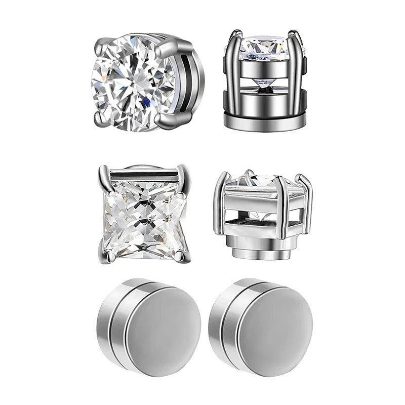 Orecchini clip croce magnetici