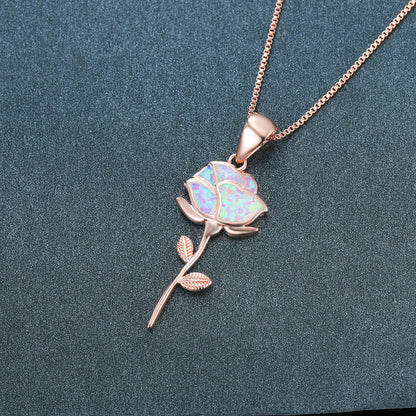Collana opale rosa