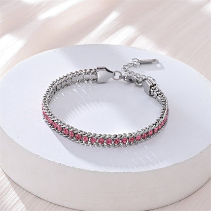 Braccialetto con zirconi e diamanti