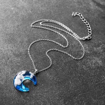 Collana resina cielo luna