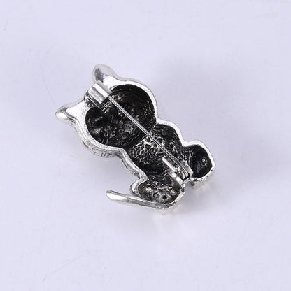 Spilla animale vintage con strass