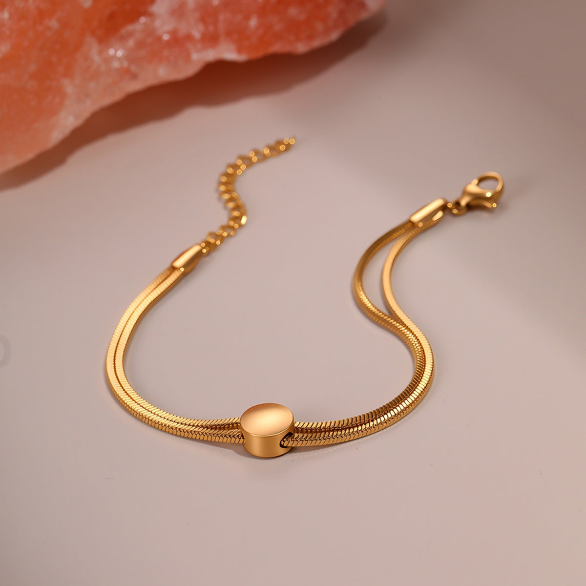 Bracciale catena serpente oro
