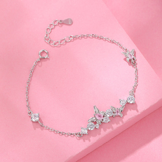 Bracciale farfalla in argento semplice