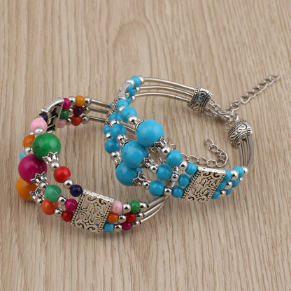 Bracciale turchese perline tibetano