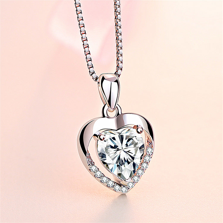 Collana cuore e cristalli