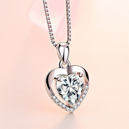 Collana cuore e cristalli