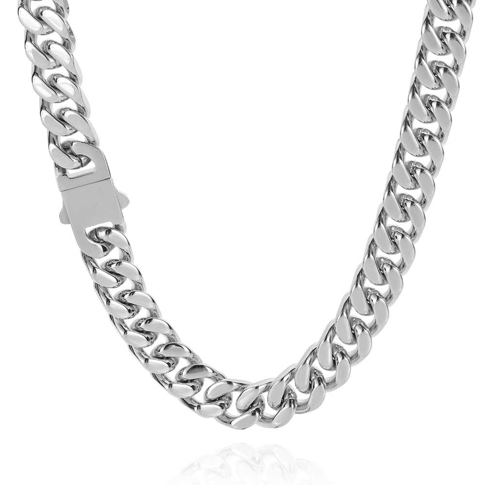 Collana catena cubana quattro lati