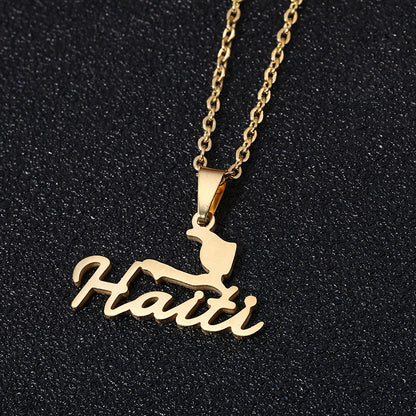 Collana acciaio effetto goccia