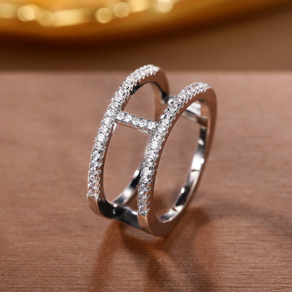 Anello geometrico doppio strato