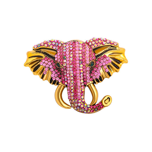 Spilla elefante con strass
