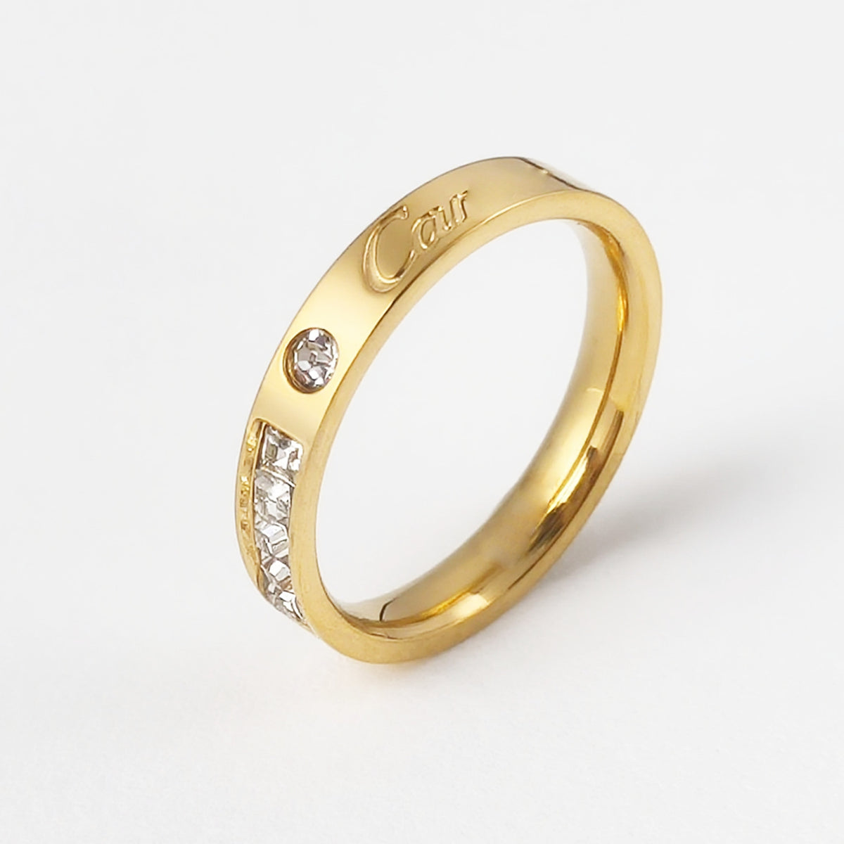 Anello zirconi cubici in fila