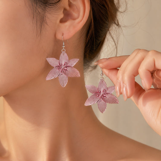 Orecchini fiore con nappa
