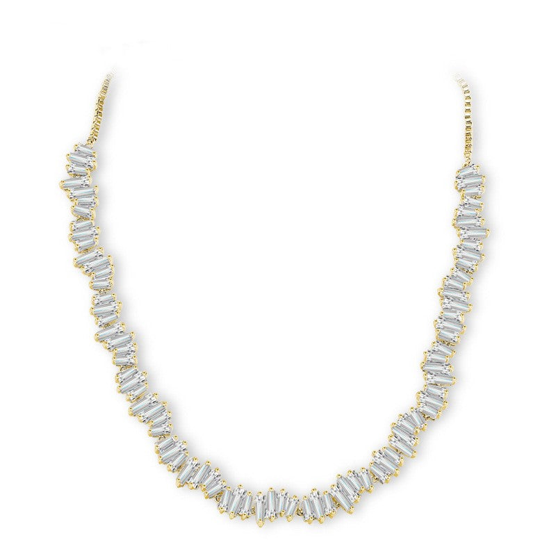 Collana corta con zirconi
