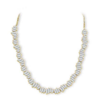 Collana corta con zirconi