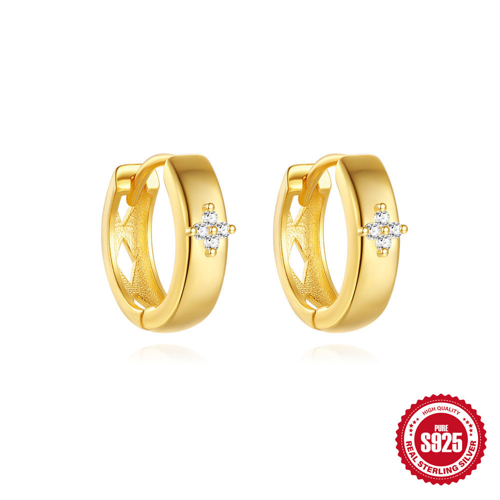 Orecchini argento zircone delicati