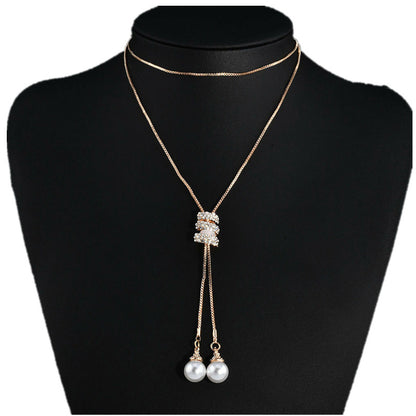 Collana di perle doppia