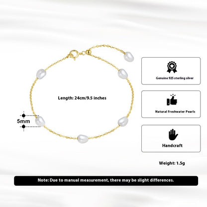 Bracciale perle d'acqua dolce barocche