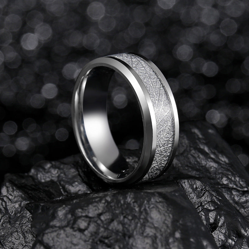 Anello titanio da uomo opaco