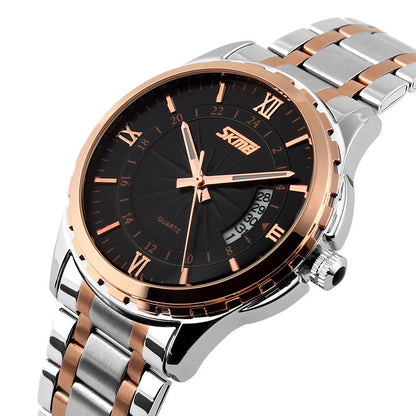 Orologio da uomo acciaio impermeabile calendario