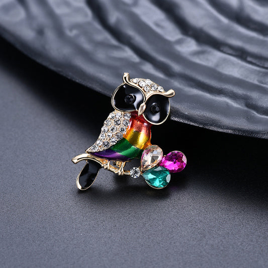 Spilla animale strass smaltata