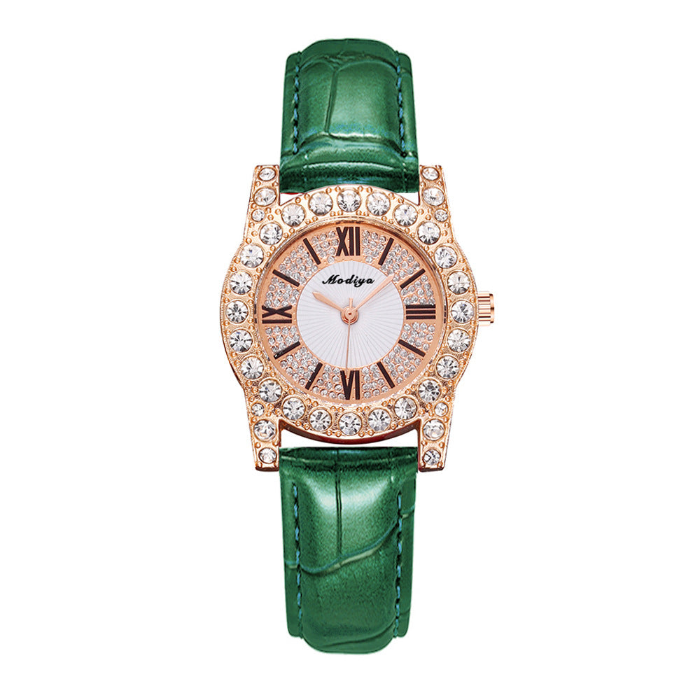 Orologio donna quadrante romano cristalli incastonati