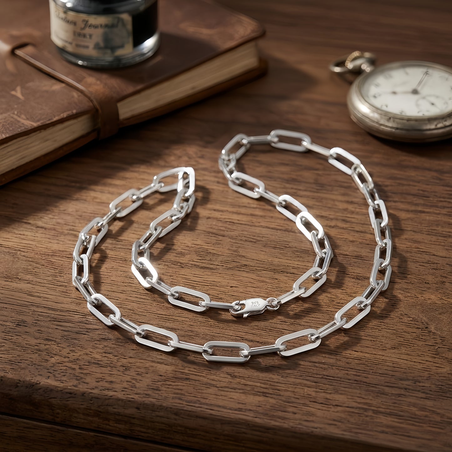 Collana argento maglie